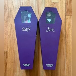 Rare Nightmare Before Christmas Sally & Jack Coffin Doll Set, Hot Topic Exc